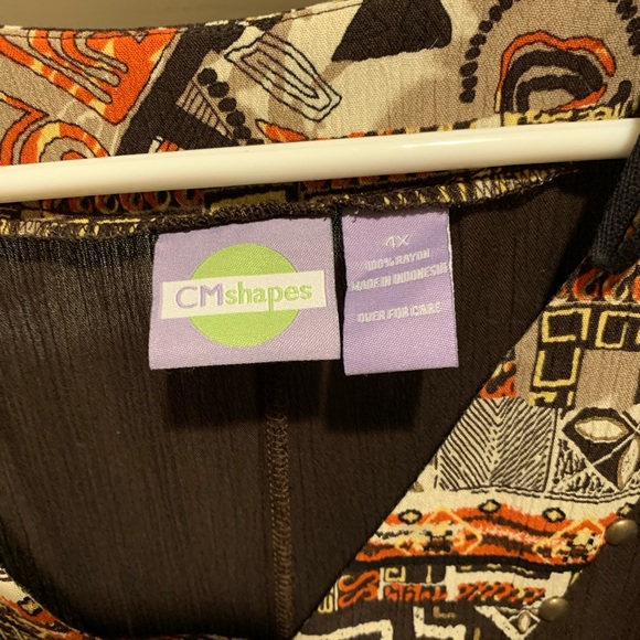 CM Shapes 4XL 5XL women’s dress 2 piece brown - Picture 6 of 8